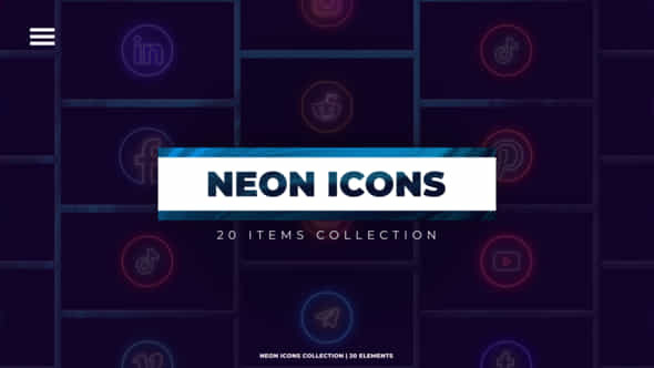 Neon Icons - VideoHive 46174891