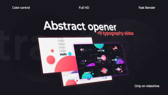 Abstract Opener | Typography Slides - VideoHive 23915040