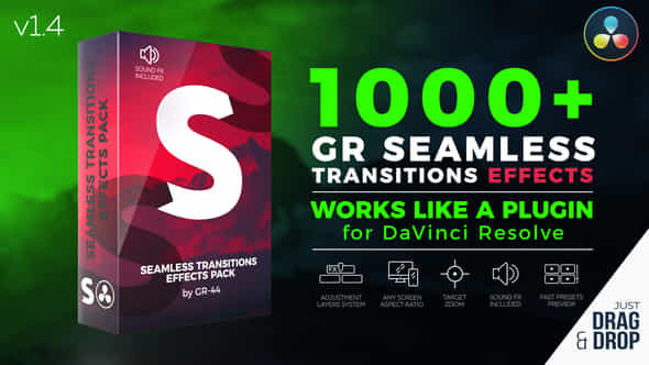 Gr Seamless Transitions Effects For Davinci Resolve - VideoHive 52438114