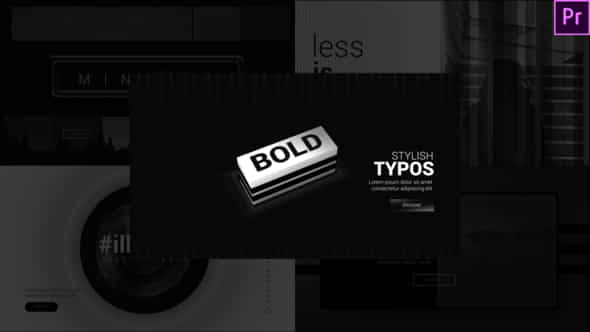 Monochrome Dynamic Typography - VideoHive 28255048