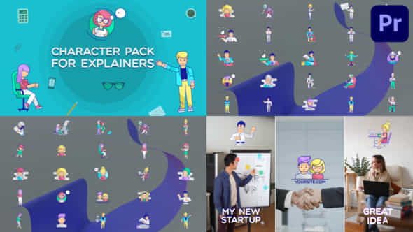 Characters Pack For Explainers For Premiere Pro - VideoHive 51207655