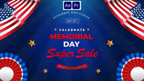 Memorial Day Us Sale Intro - VideoHive 57696217