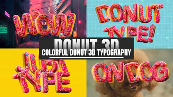 Colorful Donut Letters Pack - VideoHive 54773061