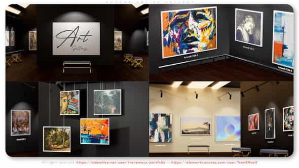 Modern Art 3d Gallery - VideoHive 38396019