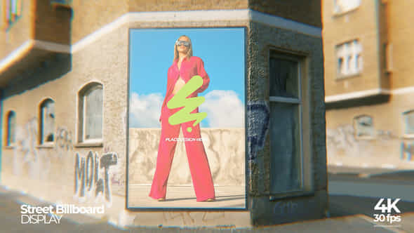 Street Wall Billboard Mockup - VideoHive 58489805