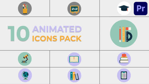 Education Icons - VideoHive 46835624