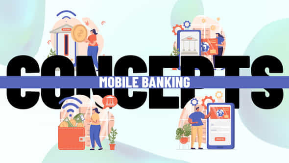 Mobile banking - - VideoHive 36653926