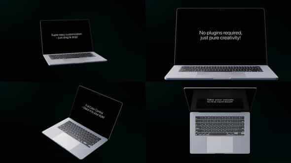 4K Laptop Mocup Alpha Channel - VideoHive 56838746