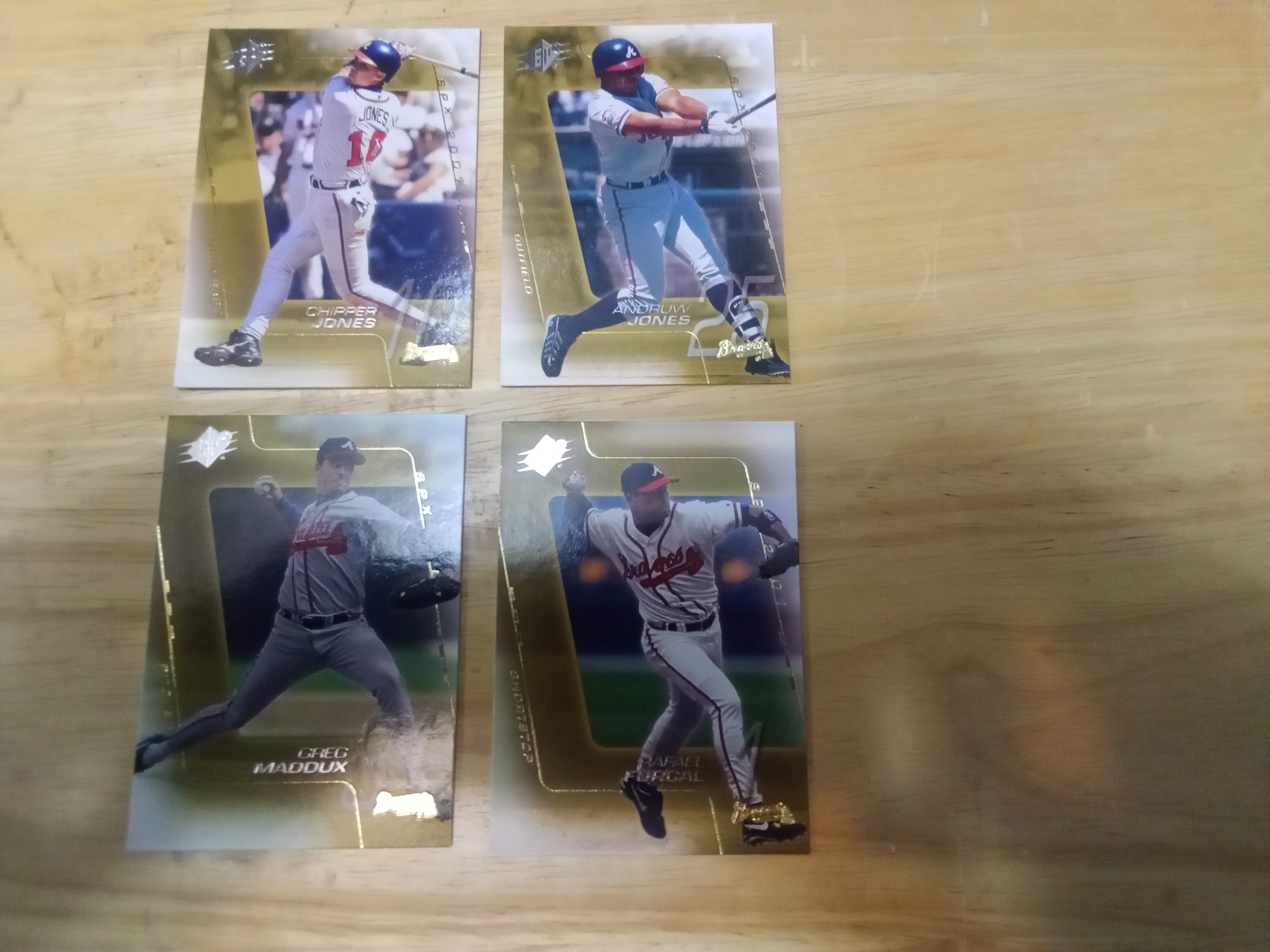 Chipper Jones Andruw Jones Rafael Furcal 2001 Upper Deck SPX