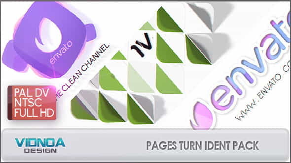 Pages Turn Ident Pack | Light - VideoHive 7643181