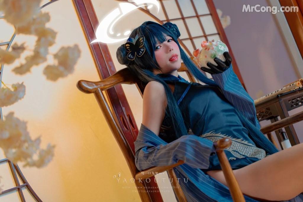Coser@黏黏团子兔: 碧蓝档案·妃咲&胭脂 (85 photos )(77)