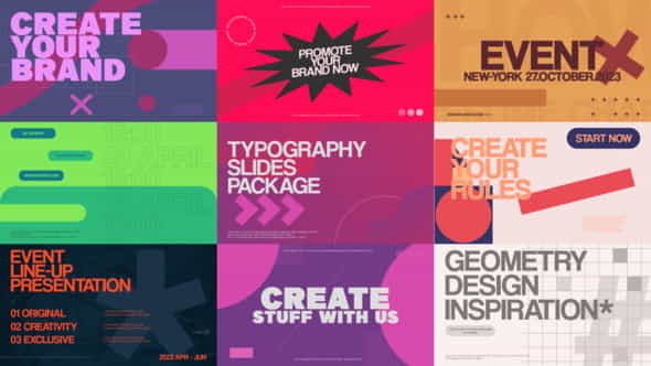 Typography Slides Pack - VideoHive 37122117