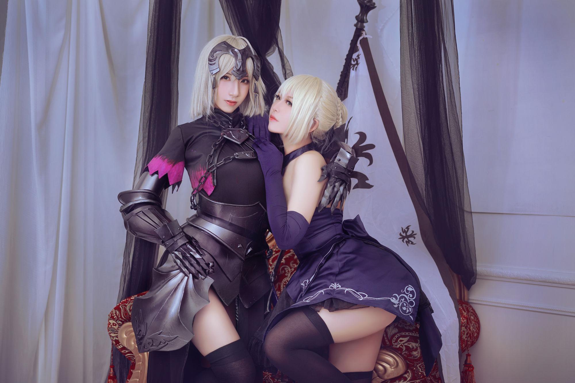 [网红COSER] 半半子&索索sophia – 黑贞1(7)