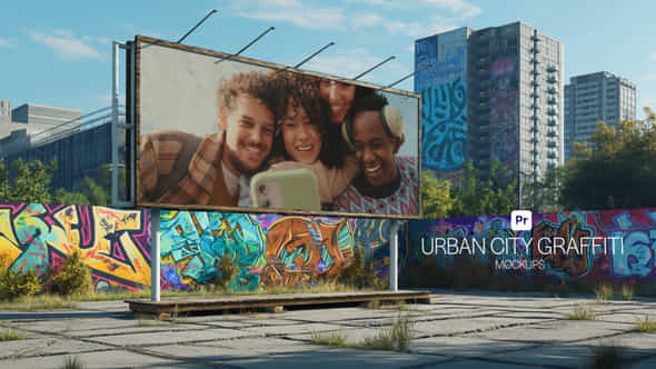 Urban City Graffiti Walls Mockups For Premiere Pro - VideoHive 52377790