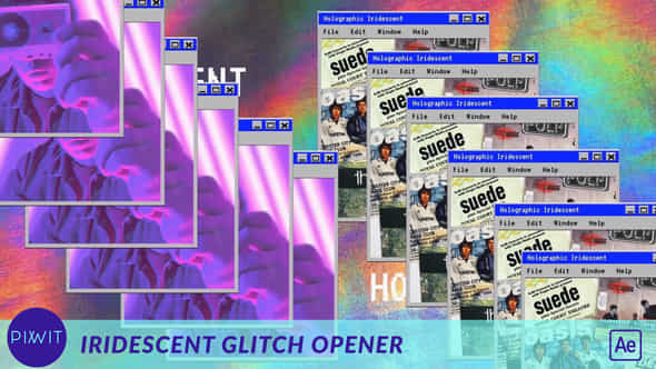 Iridescent Holographic Glitch - VideoHive 44214742