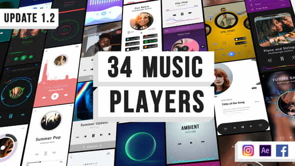 Music Visualization Players for Instagram - VideoHive 24380096
