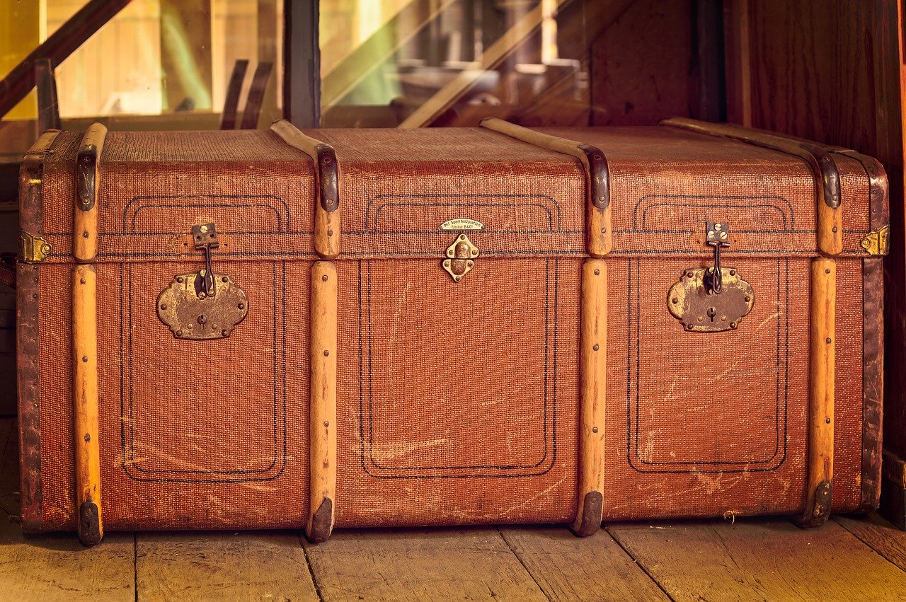 Large vintage suitcase