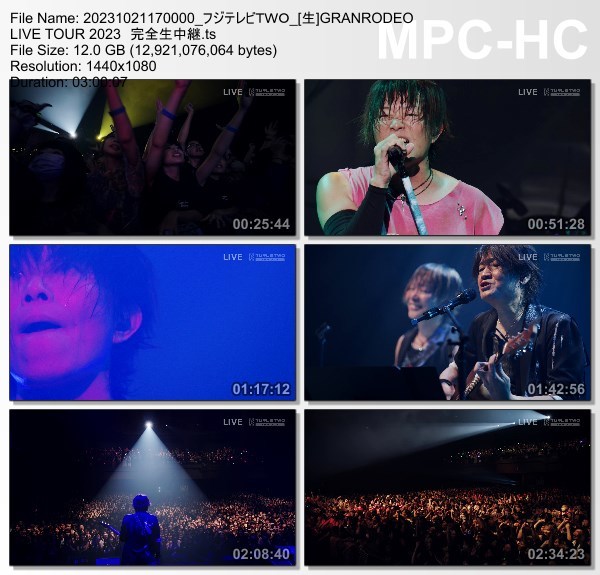 [TV-Variety] GRANRODEO LIVE TOUR 2023 “Escape from the Iron cage” (FujiTV TWO 2023.10.21)