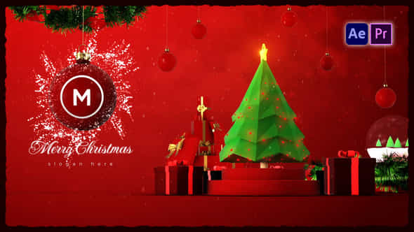 Christmas Tree Logo Reveal - VideoHive 49723557