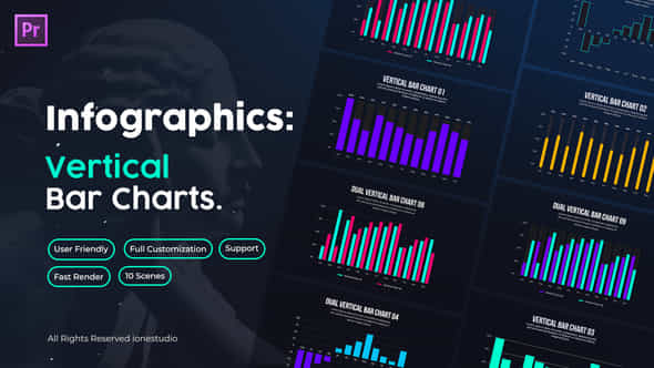 Vertical Bar Charts - VideoHive 39899304