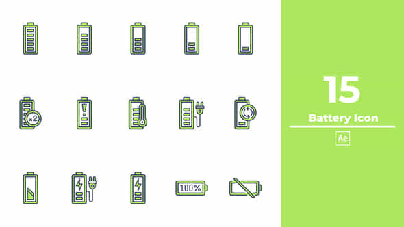 Battery Icon After Effect - VideoHive 48915045