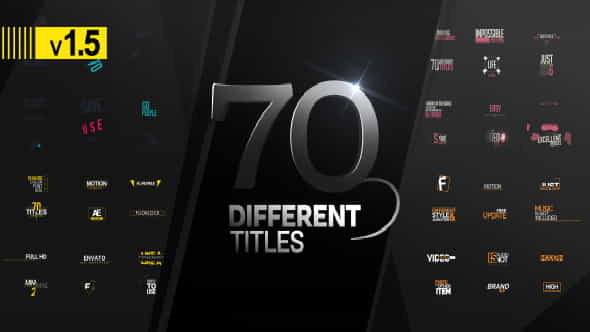 70 Different Titles - VideoHive 15530688