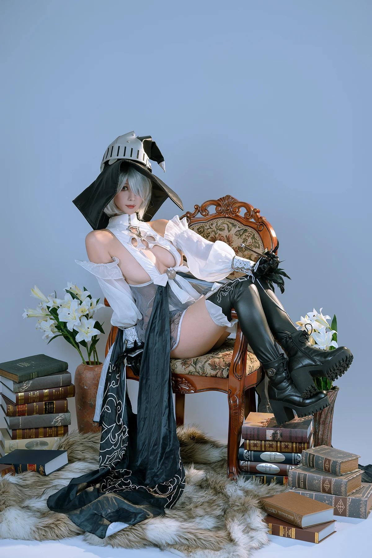 Cosplay 云溪溪Yunx1x1 & 奶桃 – 2B本 YoRHa No.2 Type B 上 Set.04(4)