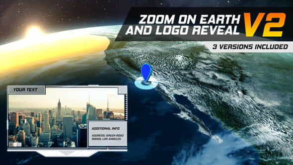 Zoom On Earth And Logo - VideoHive 22001651