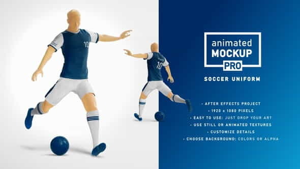 Soccer Uniform Mockup Template - Animated Mockup PRO | Product Promo - VideoHive 32951539