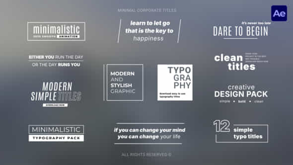 Minimal Corporate Titles Ae - VideoHive 59141888