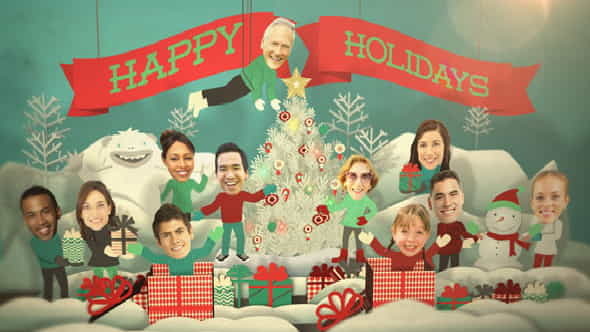 Holiday Faces Pop Up Card - VideoHive 3531791