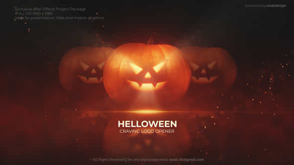 Pumpkin Helloween Logo - VideoHive 34112070
