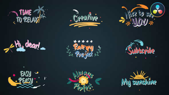 Colorful Lyric titles - VideoHive 48418778