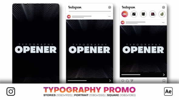 Instagram Typography Promo - VideoHive 35118760