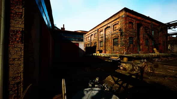 Abandoned Industry Buildings at Sunset - VideoHive 31253128