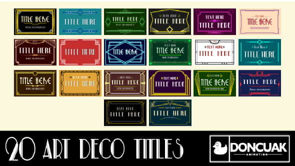 20 Art Deco Titles - VideoHive 18950301