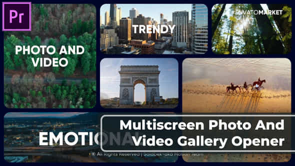 Multiscreen Slideshow Original Split Screen Opener Mogrt For Premier Pro - VideoHive 50825999