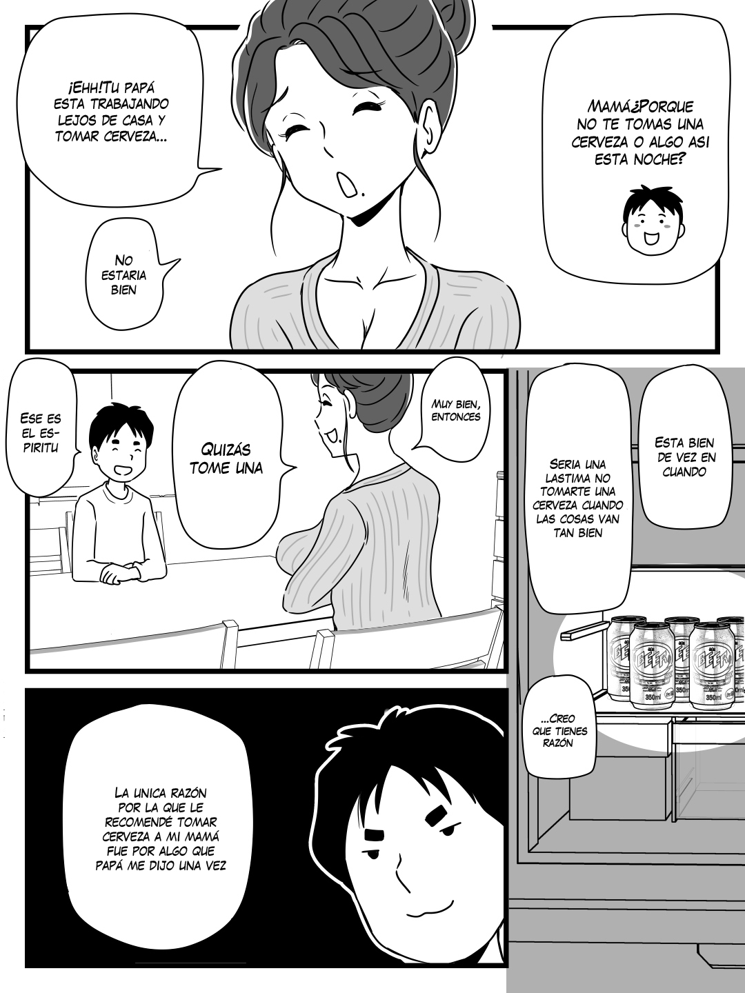 [Momoziri Hustle Dou] Beer o Nomu to Inran ni Naru Kaa-san to Yareta Hanashi [Spanish] (VarKatzas666)