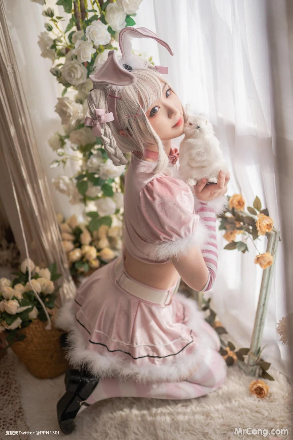 Coser@皮皮奶可可爱了啦: 粉色兔兔 (70 photos)(7)