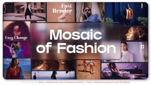 Clean Mosaic Fashion Promo - VideoHive 50371494