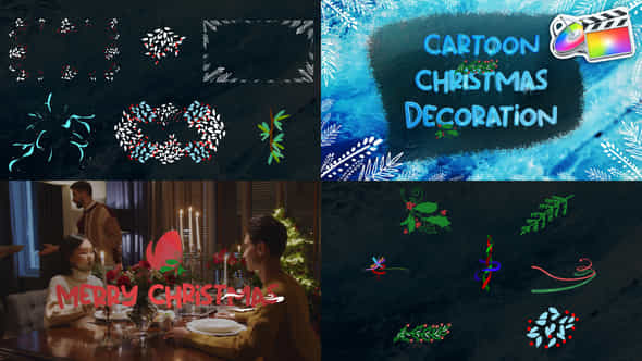 Cartoon Christmas Decoration - VideoHive 42296499