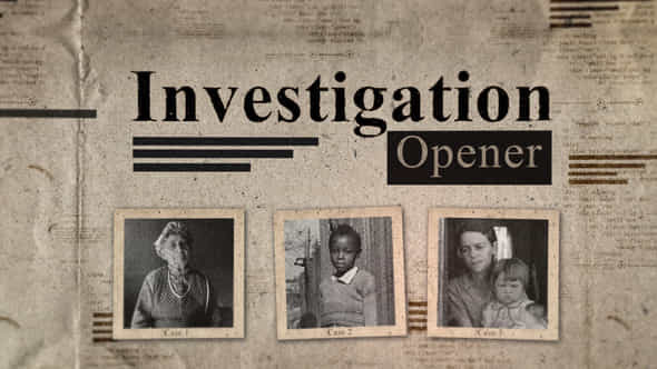 Investigation History Opener - VideoHive 29657083