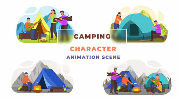 Camping Animation Scene - VideoHive 43070002