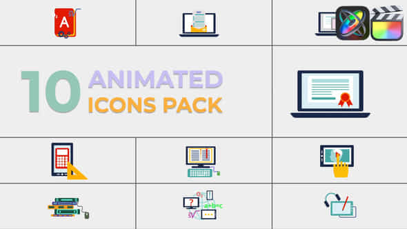 Education Icons Pack - VideoHive 47595262
