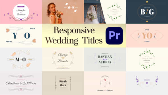Wedding Responsive Titles - VideoHive 39457509