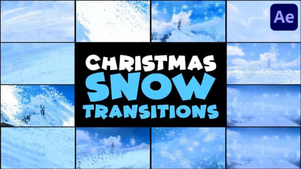 Christmas Snow Transitions After Effects - VideoHive 49658354