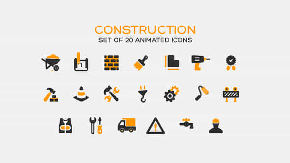 Construction Icons - VideoHive 35510750