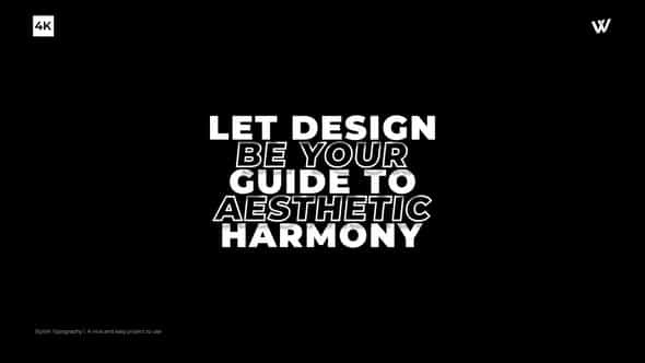 Stylish Typography After Effects - VideoHive 52040682
