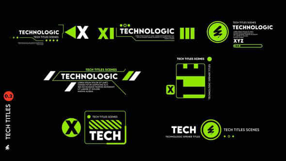 Technological Titles V 02 - VideoHive 55526694