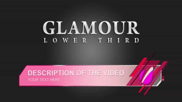 Glamour Lower Thirds - VideoHive 1353543